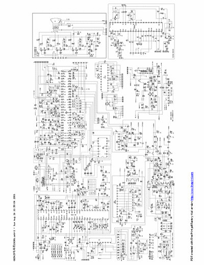 ST92195 (IC801), 24C08 (IC802), TB1238AN (IC201), STV8203A, TA8403 (IC301), TDA7056B (IC600), TDA7057AQ (IC601), POWER- 2SC4237 (Q501), 2SC2655 (Q502), 2SA608 (Q503)
